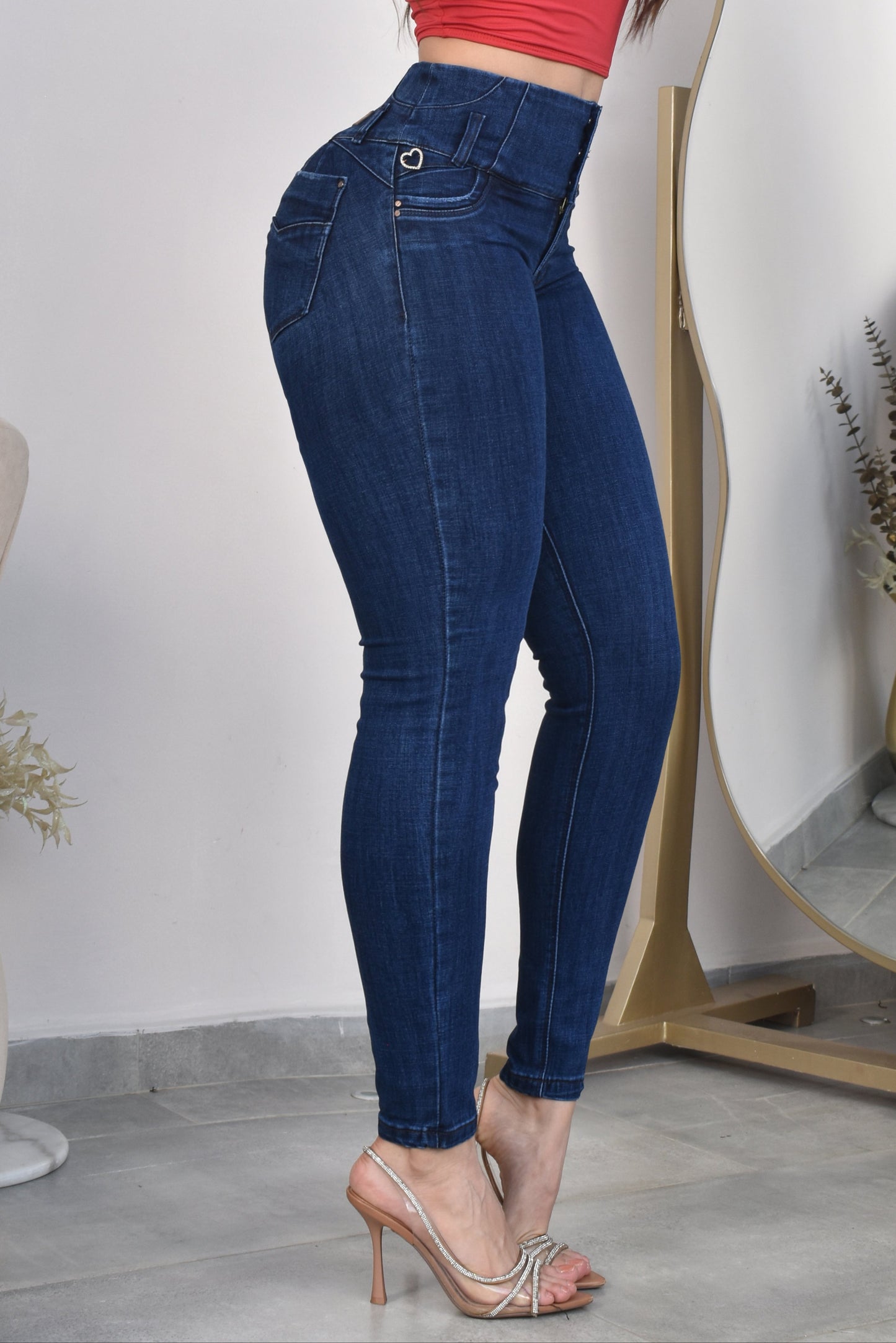 JEANS SKINNY CONTROL ABDOMEN LEVANTA COLA REF. B-254054