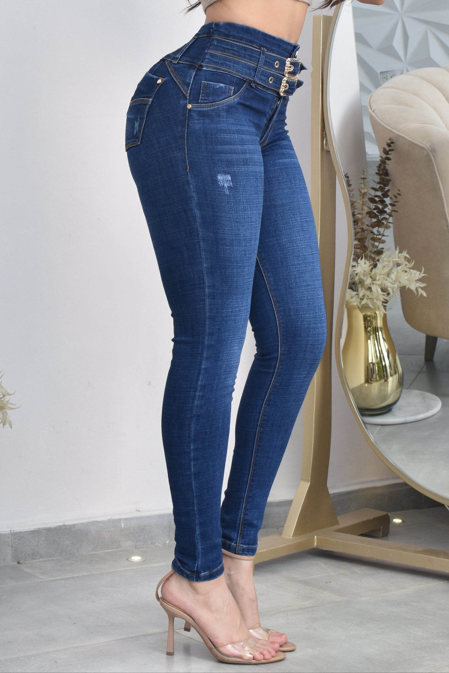 JEANS SKINNY CONTROL ABDOMEN LEVANTA COLA REF. B-254049