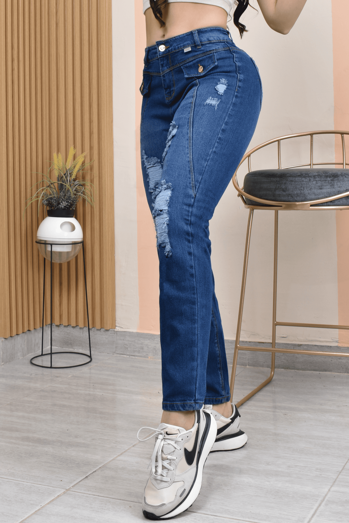 JEANS MOMFIT MOLDEADOR REF. B-40715