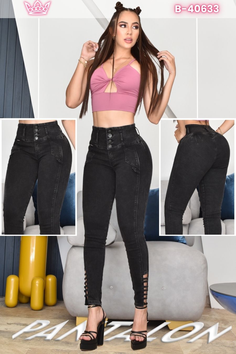 JEANS SKINNY CONTROL ABDOMEN HORMA LEVANTA COLA REF. B-40711