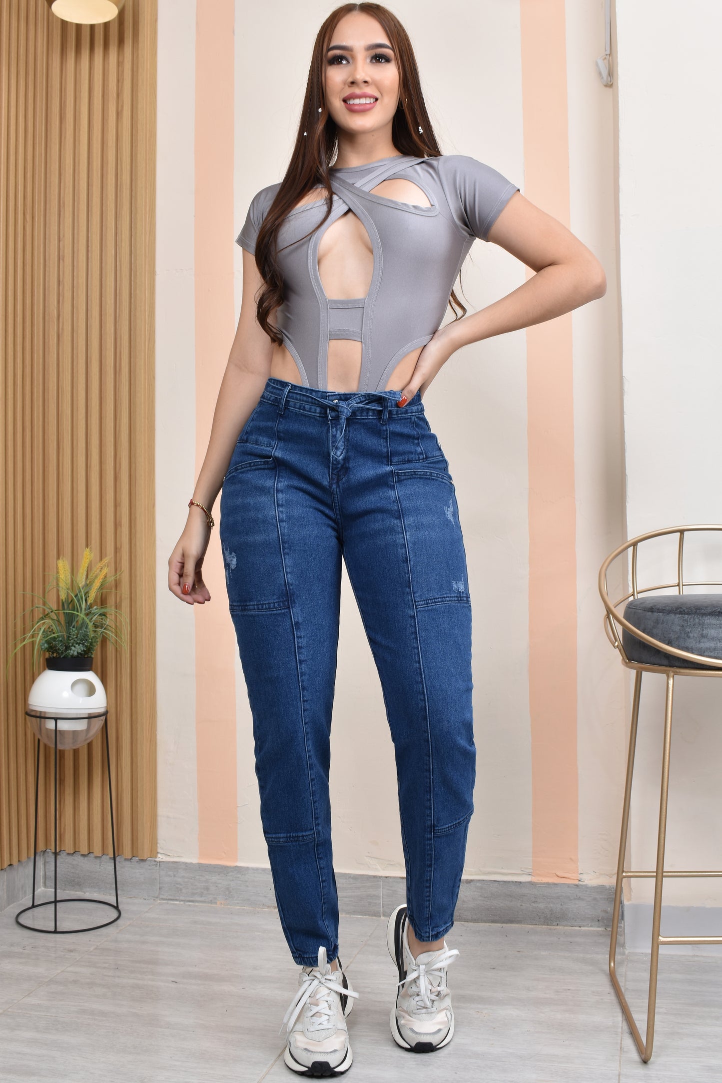 JEANS MOMFIT MOLDEADOR REF. B-40714