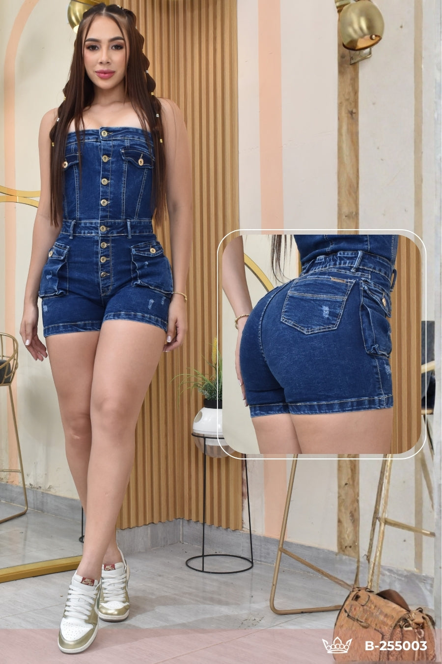 ENTERIZO DENIM STRECH, HORMA PERFECTA REF. 255003