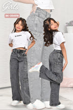 JEANS NIÑA BOTA RECTA REF. BK-254018