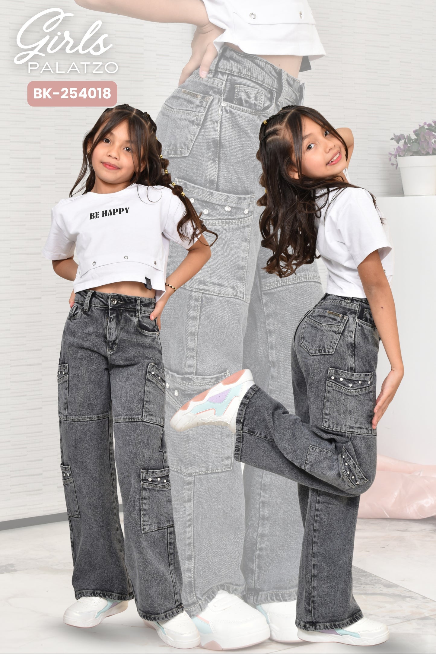 JEANS NIÑA BOTA RECTA REF. BK-254018