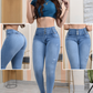 JEANS SKINNY CONTROL ABDOMEN LEVANTA COLA  REF. B-40757