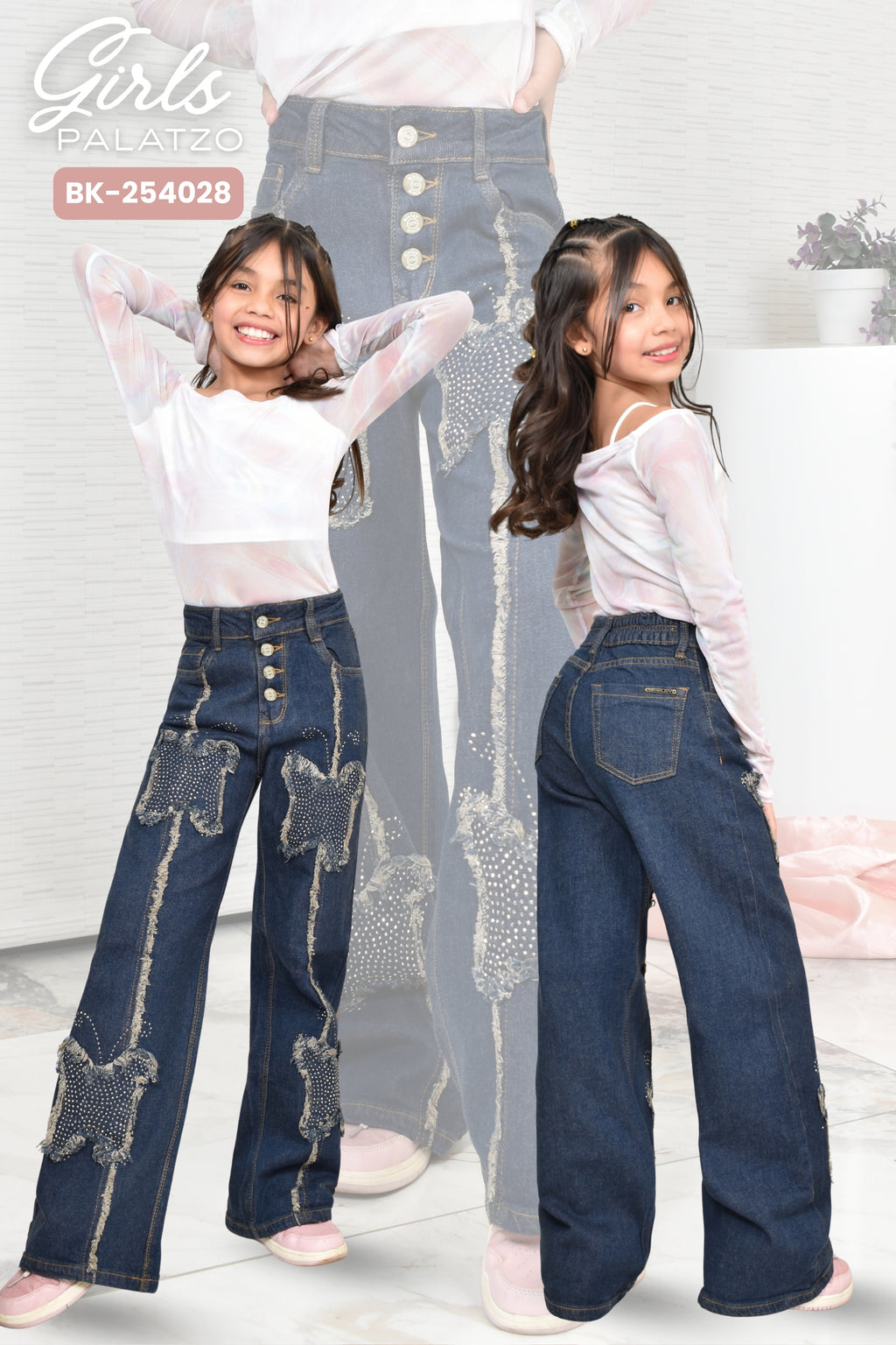 JEANS NIÑA BOTA RECTA REF. BK-254028
