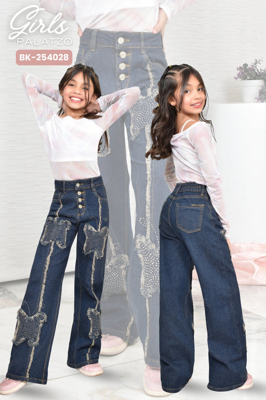 JEANS NIÑA BOTA RECTA REF. BK-254028