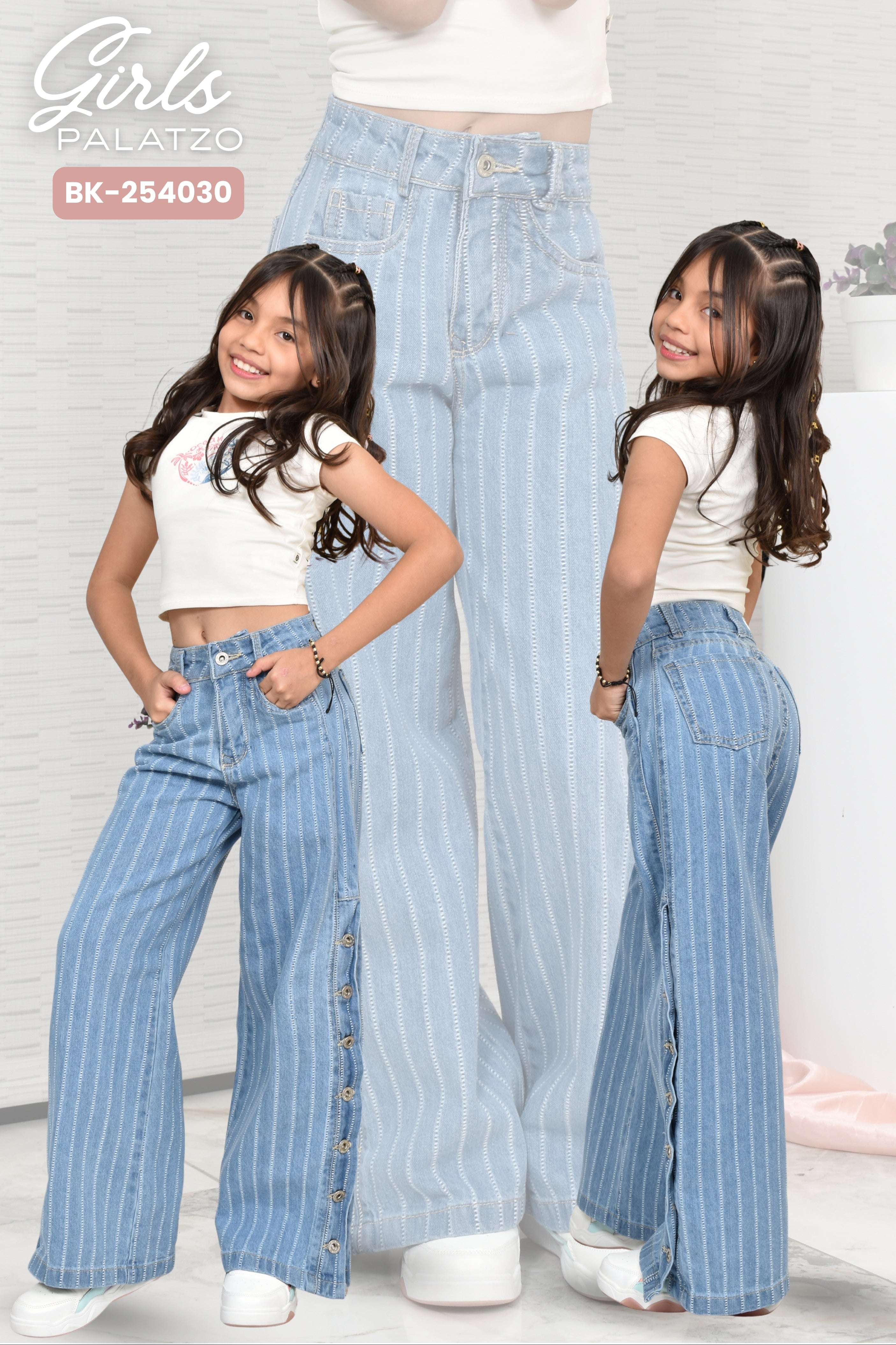 JEANS NIÑA BOTA RECTA REF. BK-254030