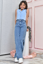 JEANS NIÑA BOTA RECTA REF. BK-254024