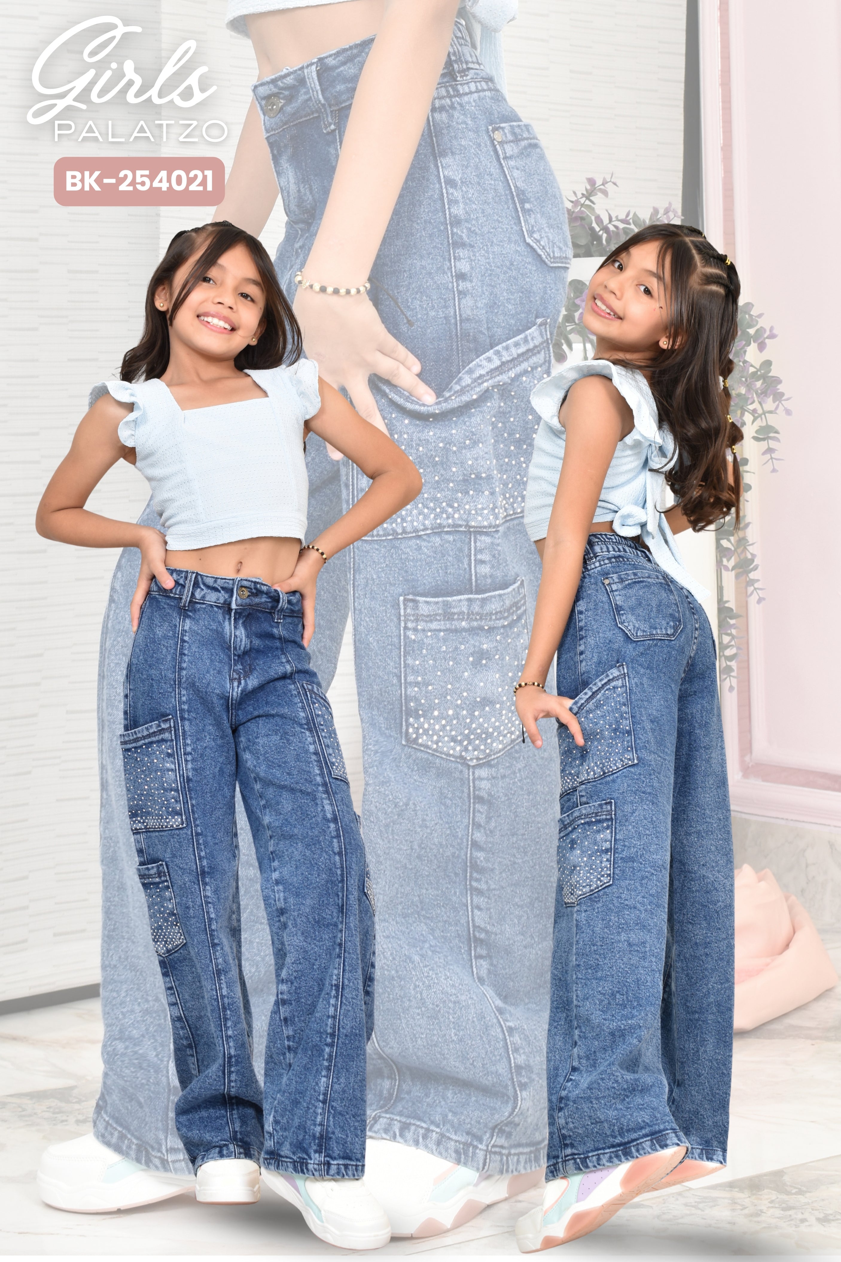 JEANS NIÑA BOTA RECTA REF. BK-254021