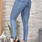 JEANS SKINNY CONTROL ABDOMEN LEVANTA COLA  REF. BK-40148