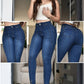 JEANS SKINNY CONTROL ABDOMEN LEVANTA COLA  REF. BK-40124