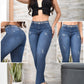 JEANS SKINNY CONTROL ABDOMEN LEVANTA COLA  REF. BK-40142