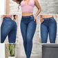 JEANS SKINNY CONTROL ABDOMEN LEVANTA COLA  REF. BK-40143