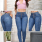 JEANS SKINNY CONTROL ABDOMEN LEVANTA COLA  REF. BK-40149