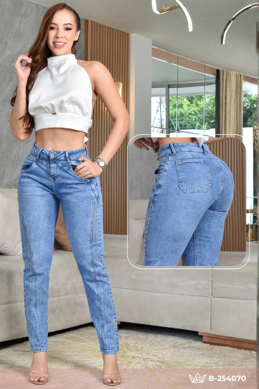 JEANS MOMFIT MOLDEADOR REF. B-254070