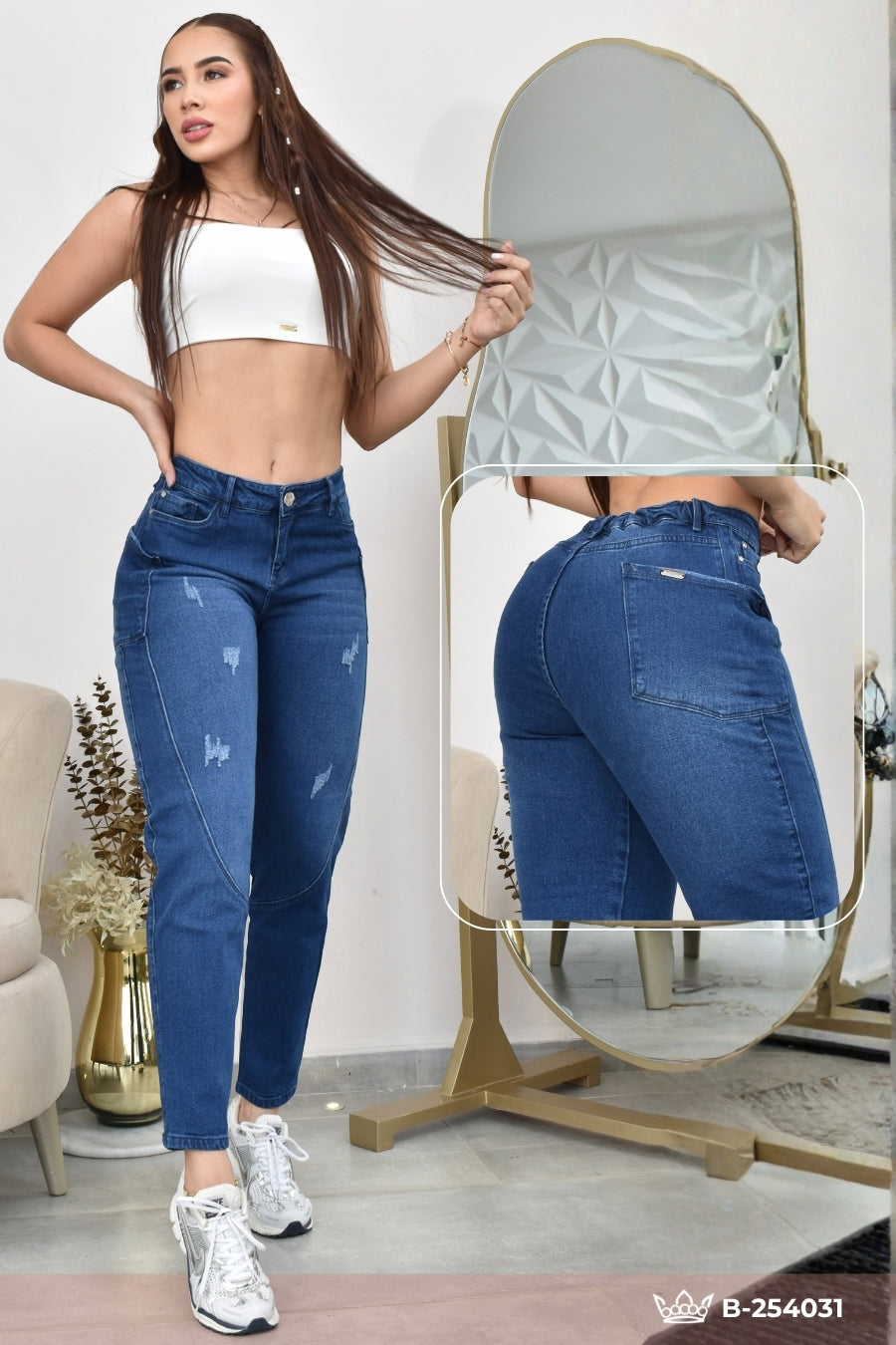 JEANS MOMFIT MOLDEADOR REF. B-254031