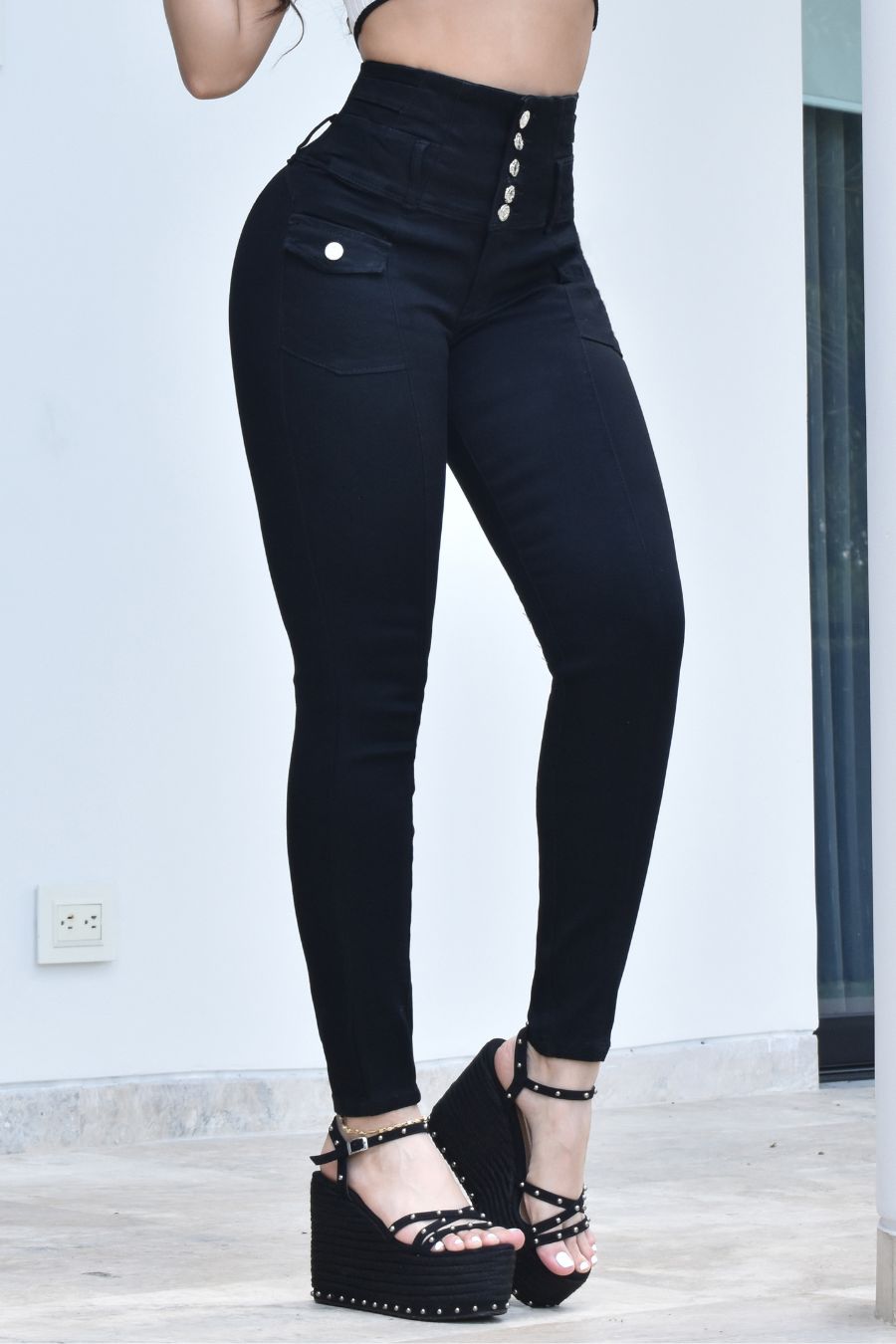 PANTALON SKINNY CONTROL ABDOMEN LEVANTA COLA  REF. B-40796