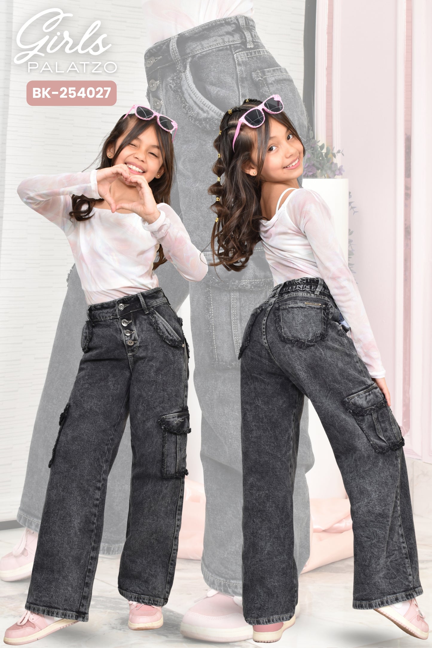 JEANS NIÑA BOTA RECTA REF. BK-254027