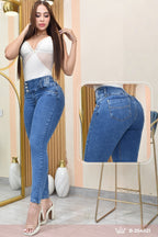 JEANS SKINNY CONTROL ABDOMEN LEVANTA COLA  REF. B-254021