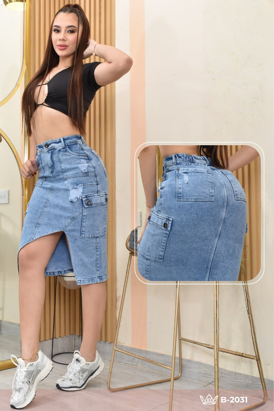 MAXIFALDA ESTILO CARGO  BACOA REF. B-2031