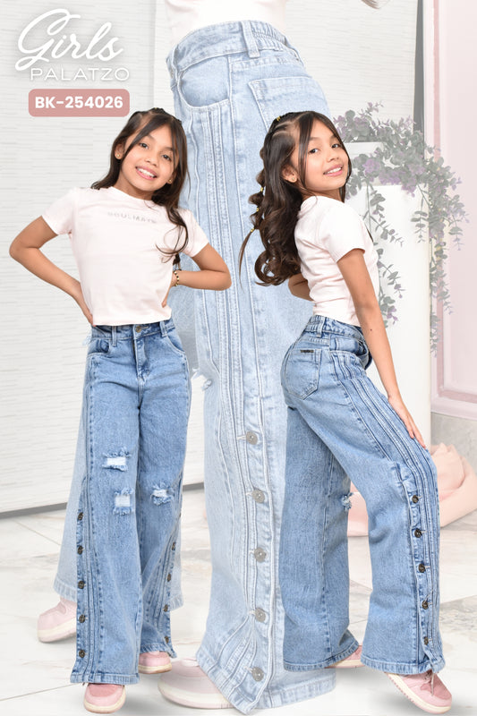 JEANS NIÑA BOTA RECTA REF. BK-254026