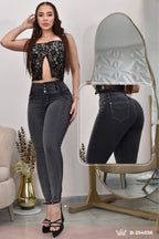JEANS SKINNY CONTROL ABDOMEN LEVANTA COLA  REF. B-254036