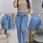 JEANS SKINNY CONTROL ABDOMEN LEVANTA COLA  REF. B-254053