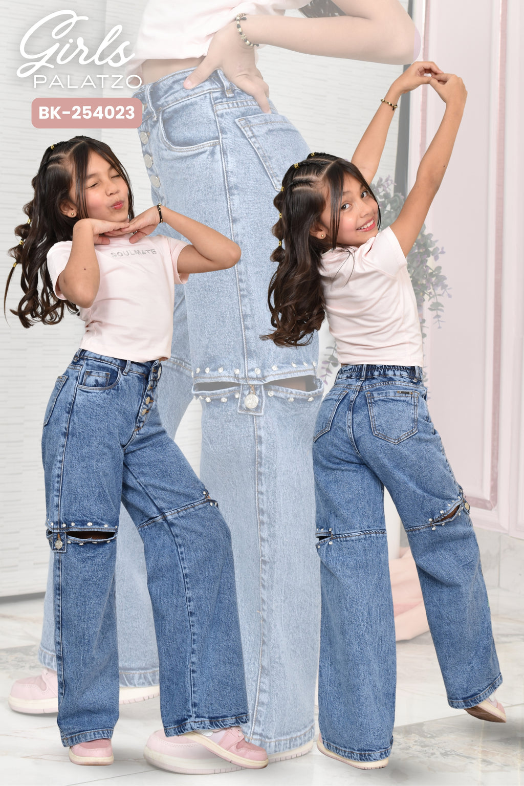 JEANS NIÑA BOTA RECTA REF. BK-254023