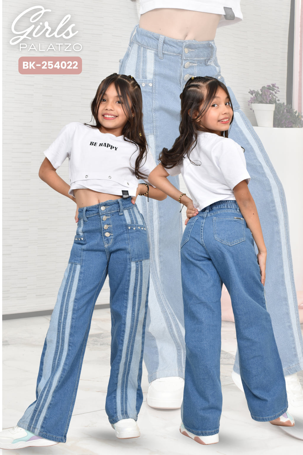 JEANS NIÑA BOTA RECTA REF. BK-254022