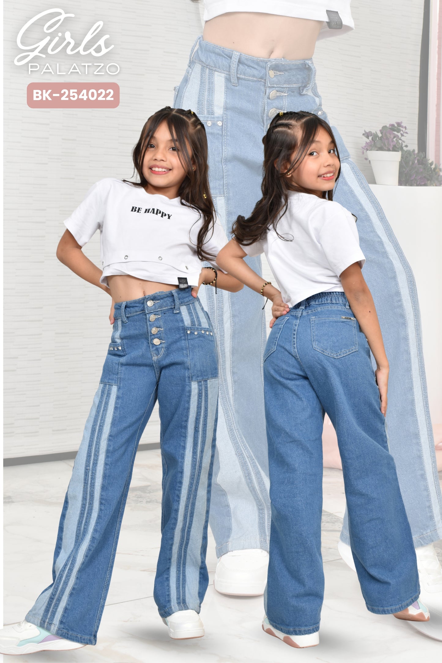 JEANS NIÑA BOTA RECTA REF. BK-254022