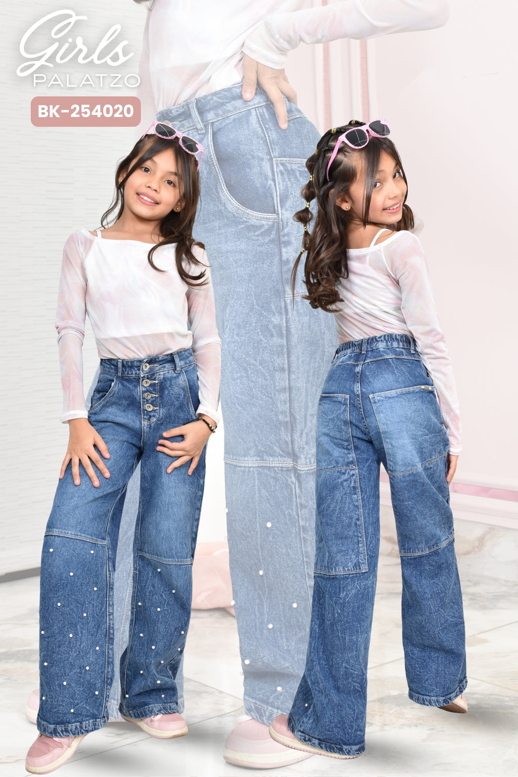 JEANS NIÑA BOTA RECTA REF. BK-254020