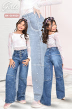 JEANS NIÑA BOTA RECTA REF. BK-254020