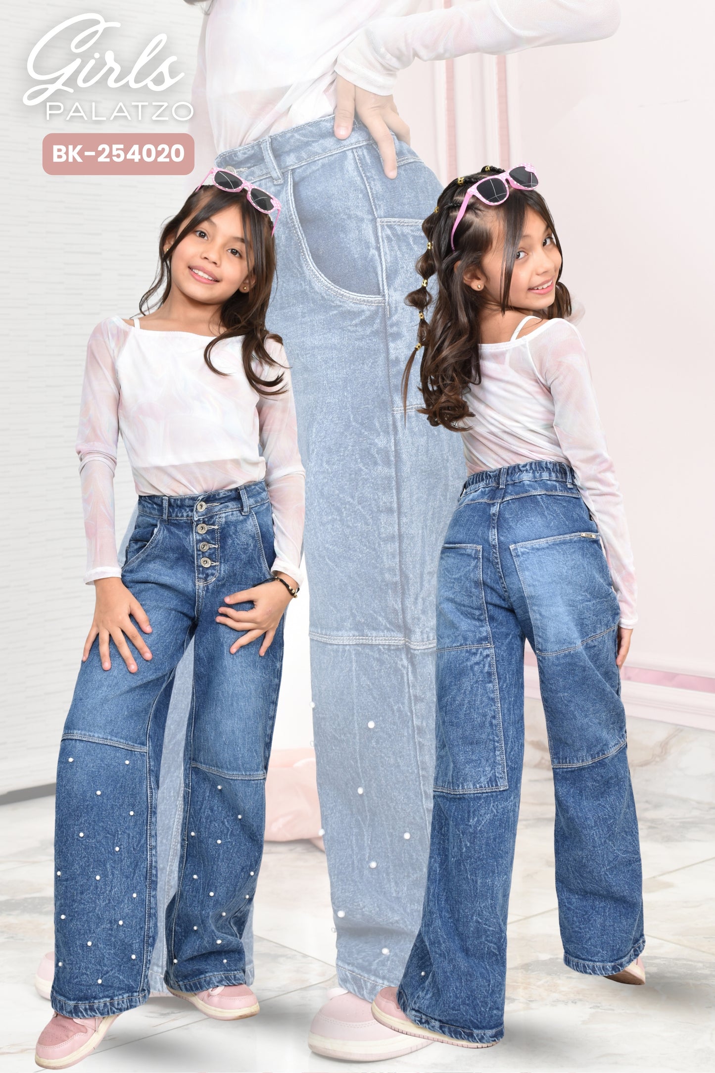 JEANS NIÑA BOTA RECTA REF. BK-254020