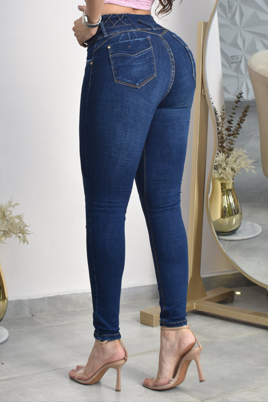 JEANS SKINNY CONTROL ABDOMEN LEVANTA COLA  REF. B-254046