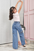 JEANS NIÑA BOTA RECTA REF. BK-254023