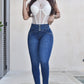 JEANS SKINNY CON PEDRERIA, LEVANTA COLA  REF. B-254047