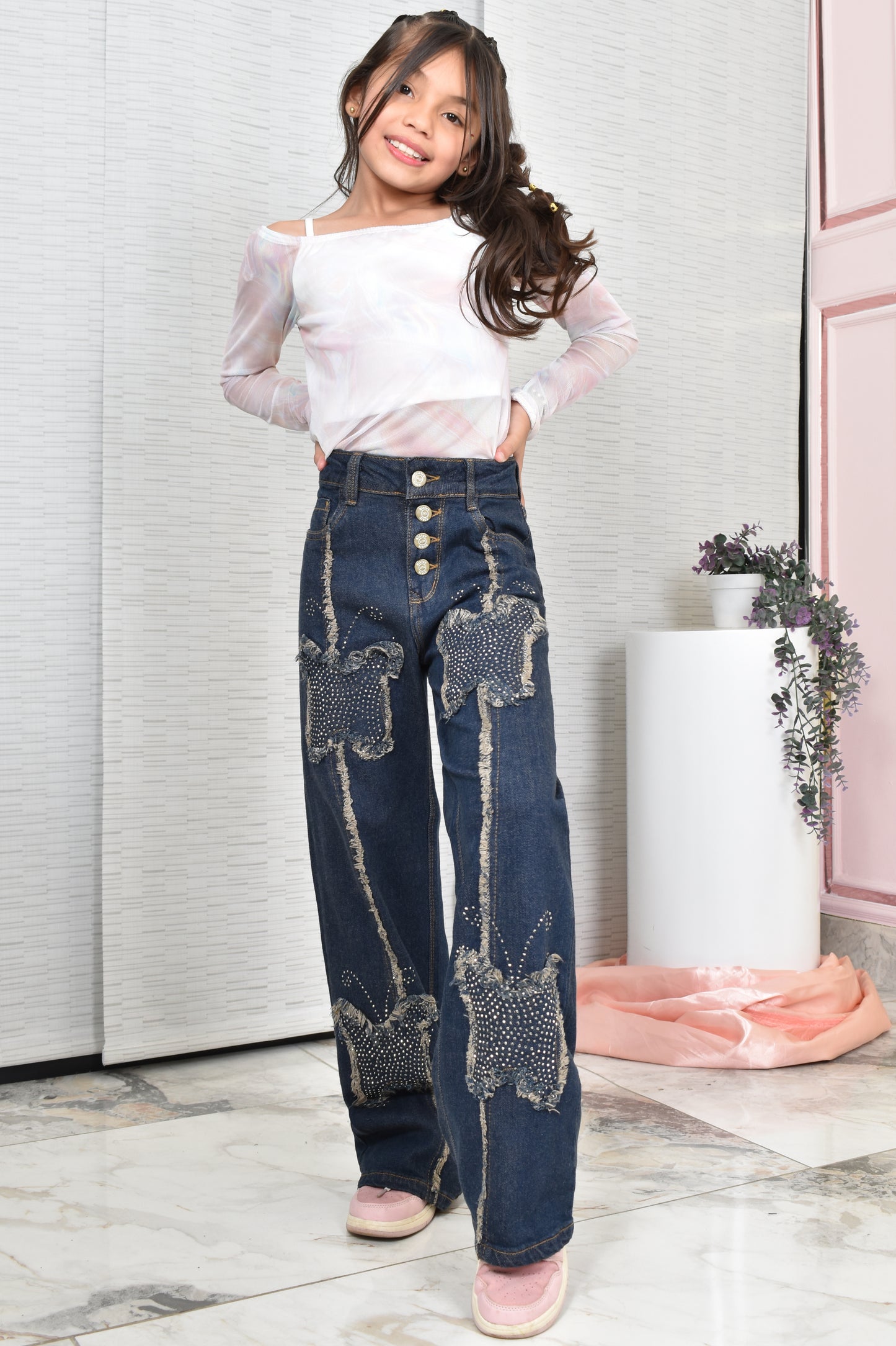 JEANS NIÑA BOTA RECTA REF. BK-254028