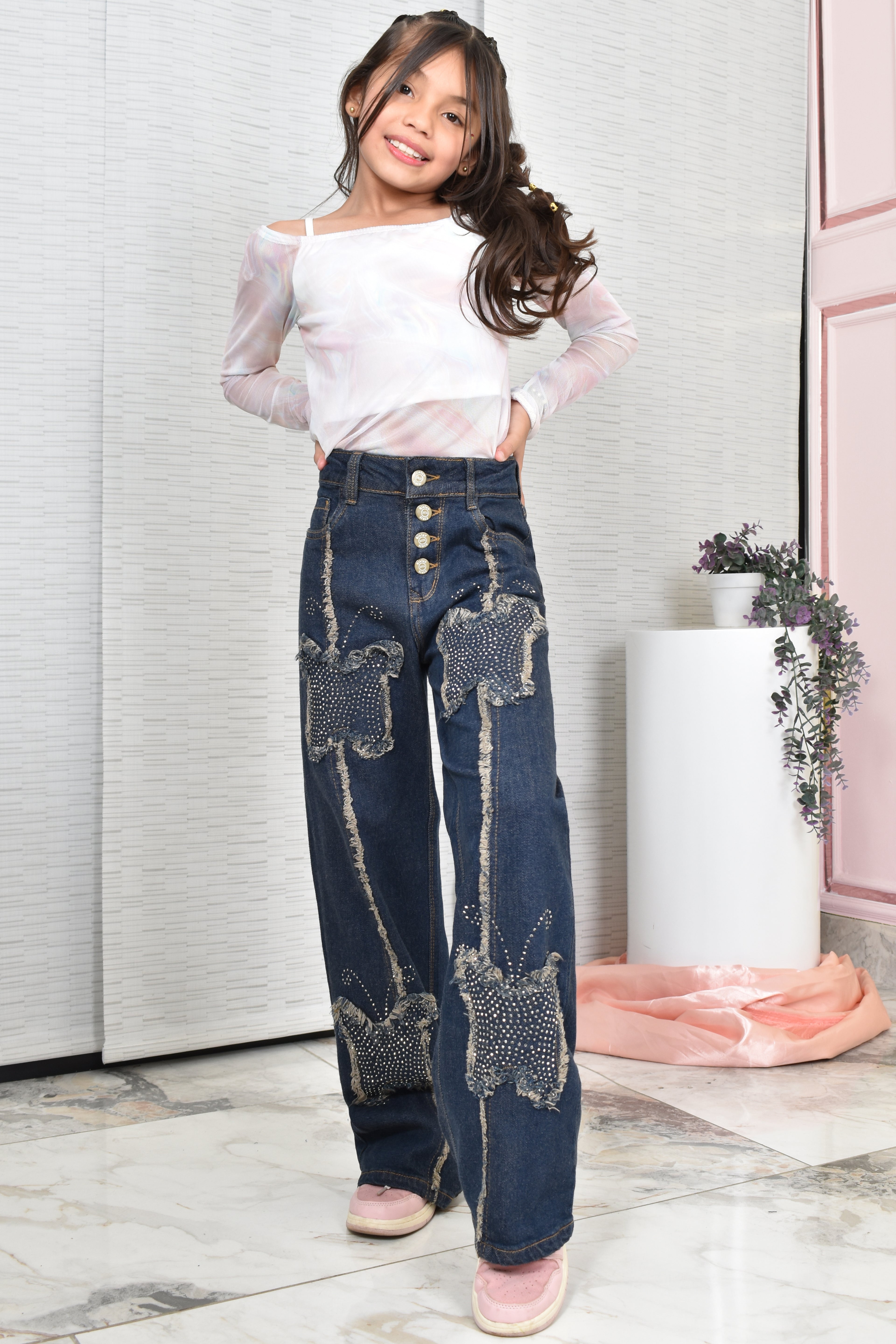 JEANS NIÑA BOTA RECTA REF. BK-254028