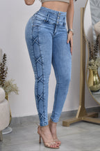 JEANS SKINNY CONTROL ABDOMEN LEVANTA COLA  REF. B-254053
