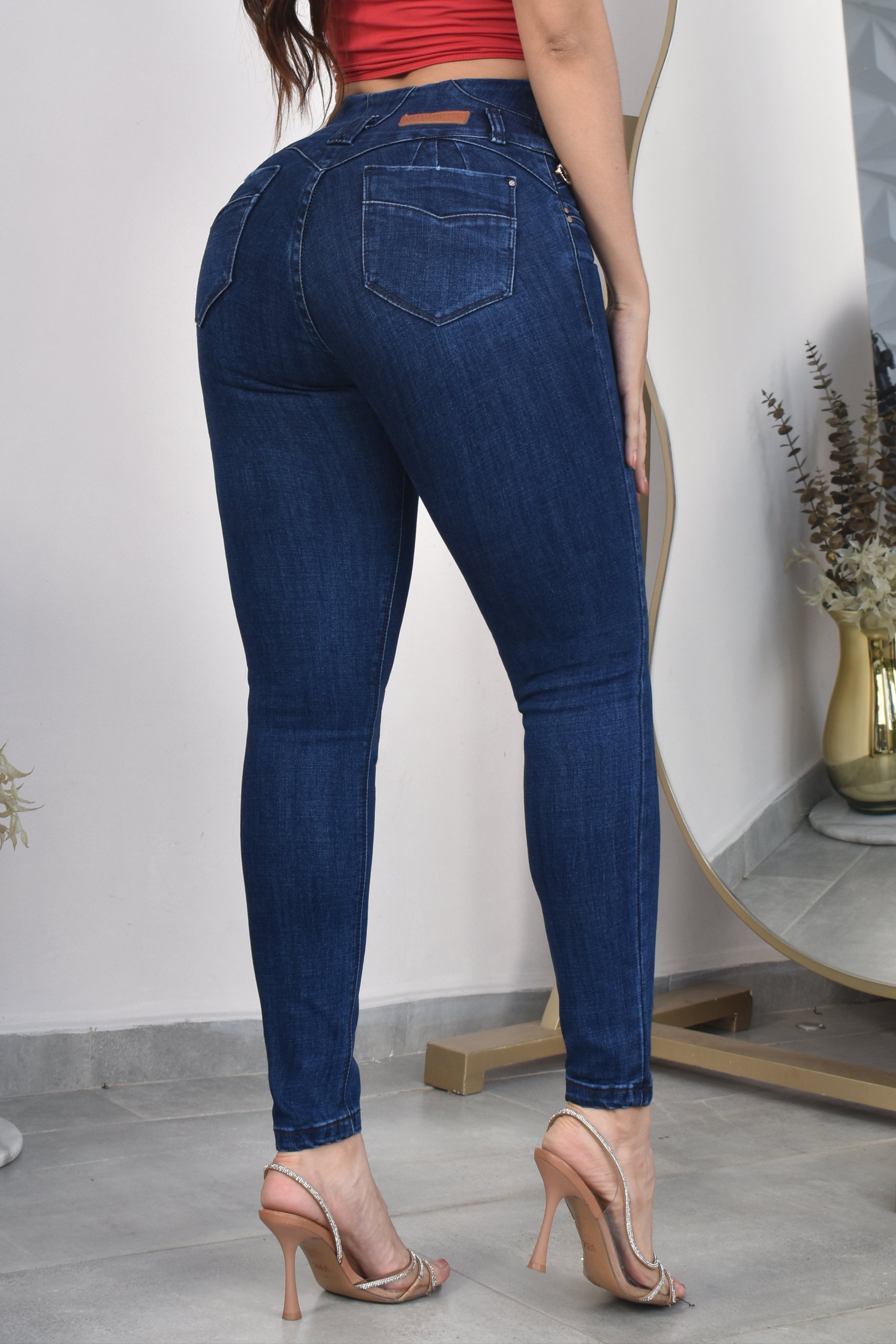 JEANS SKINNY CONTROL ABDOMEN LEVANTA COLA  REF. B-254054