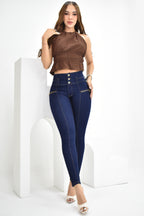 JEANS SKINNY CONTROL ABDOMEN LEVANTA COLA  REF. B264062