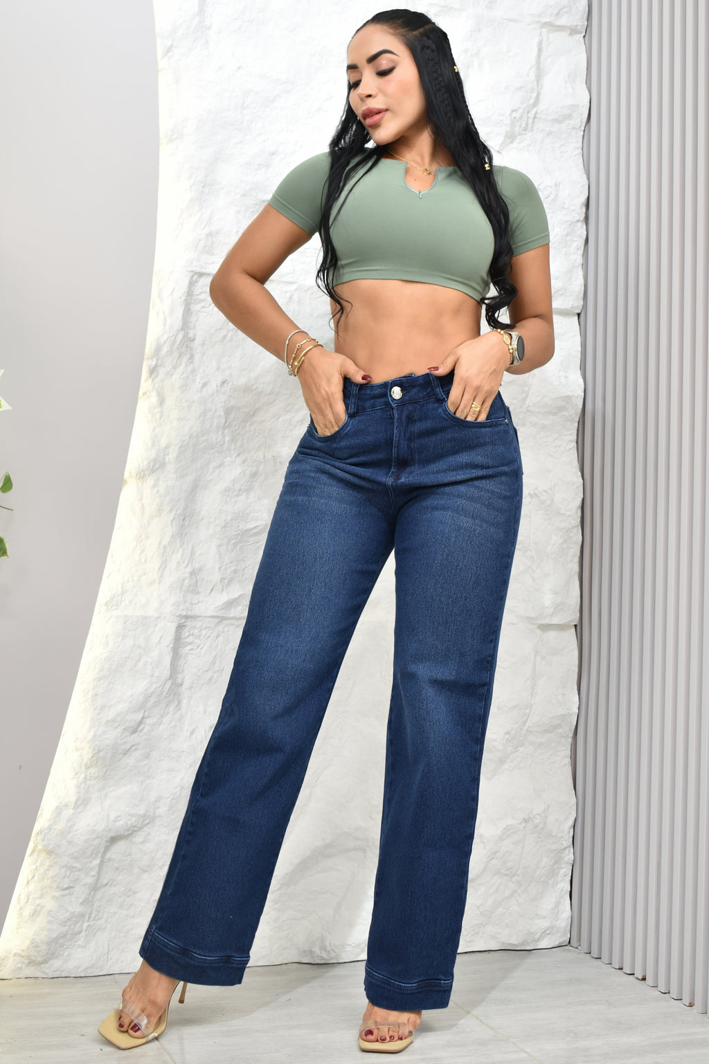 JEANS BOTA RECTA, (CLASICO)  HORMA PERFECTA  REF. B264037