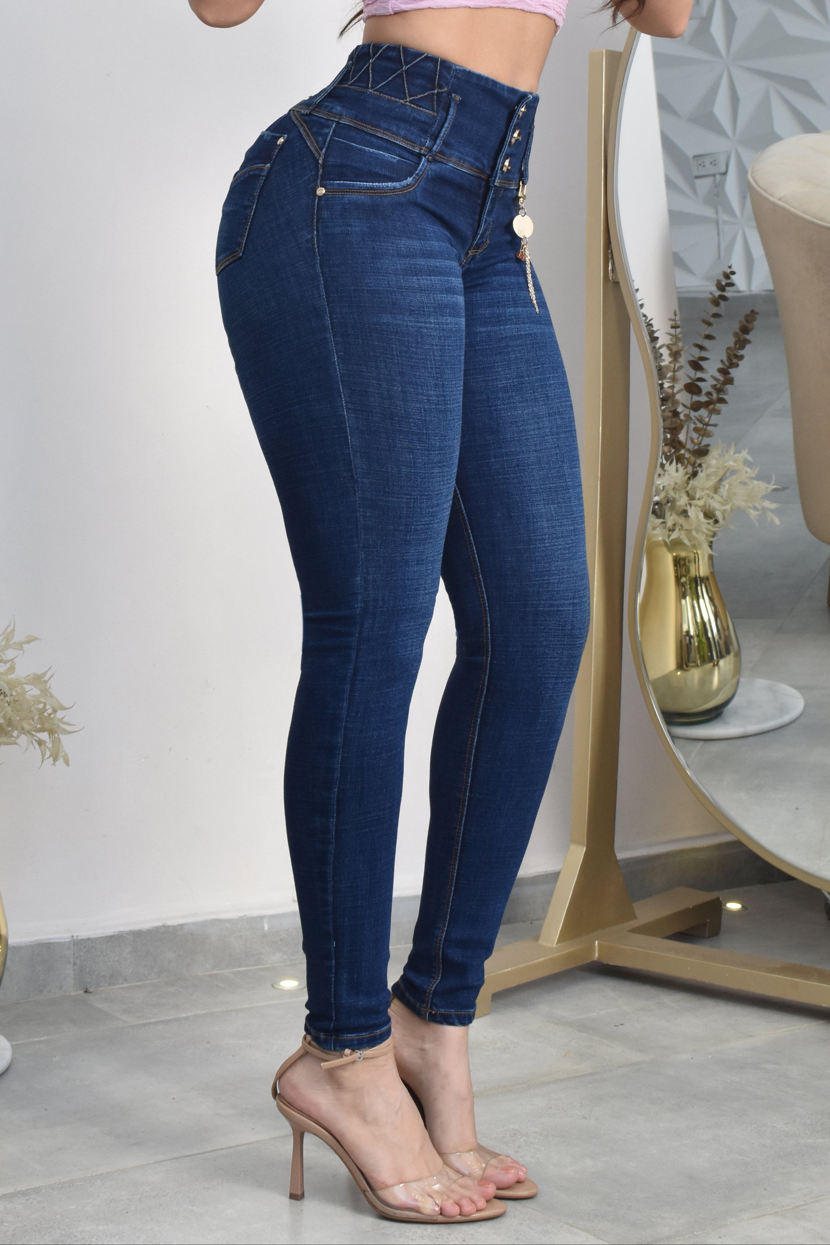 JEANS SKINNY CONTROL ABDOMEN LEVANTA COLA  REF. B-254046