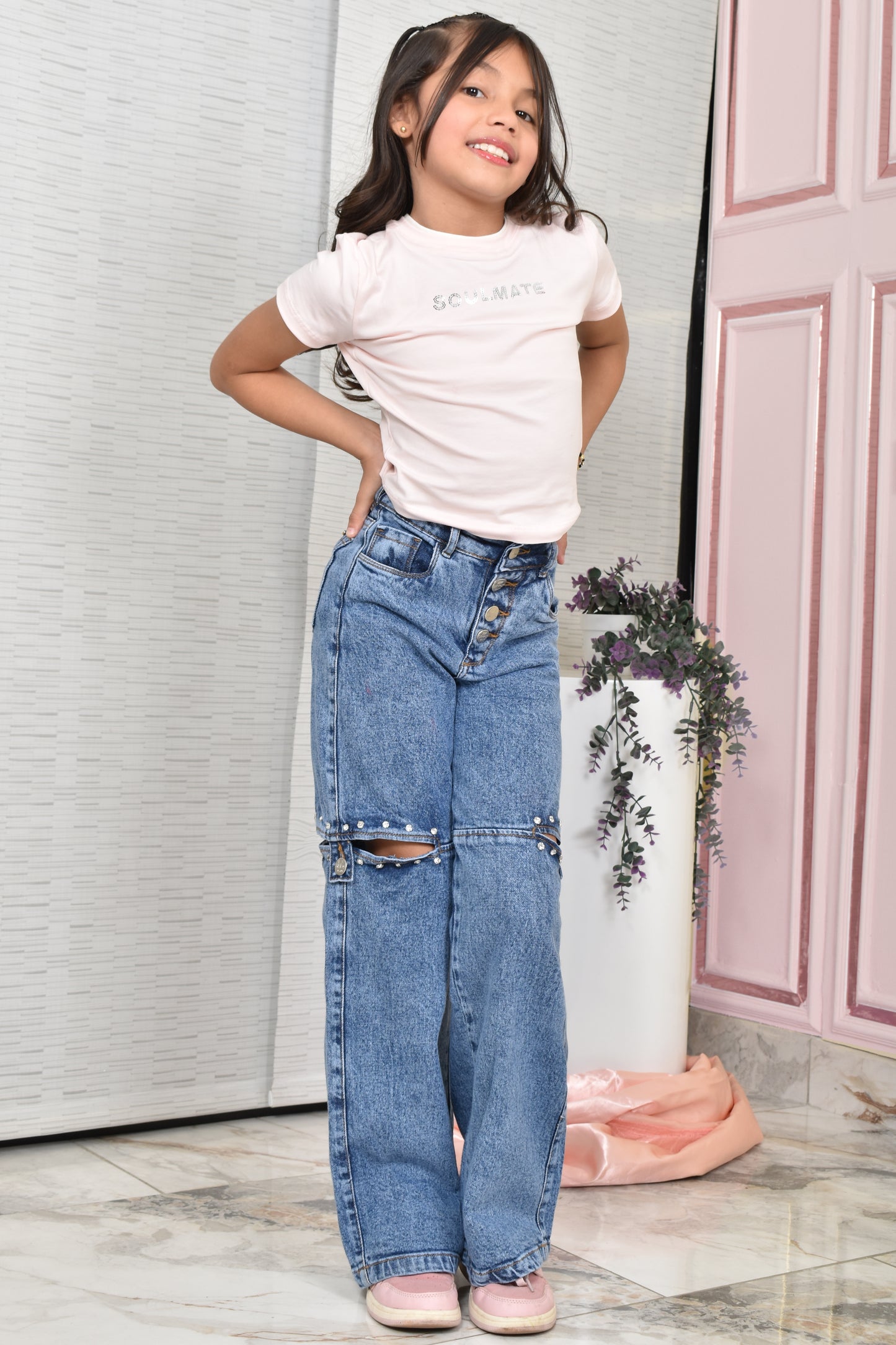 JEANS NIÑA BOTA RECTA REF. BK-254030