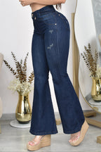 JEANS BOTA ANCHA LEVANTA COLA  REF. B-254029