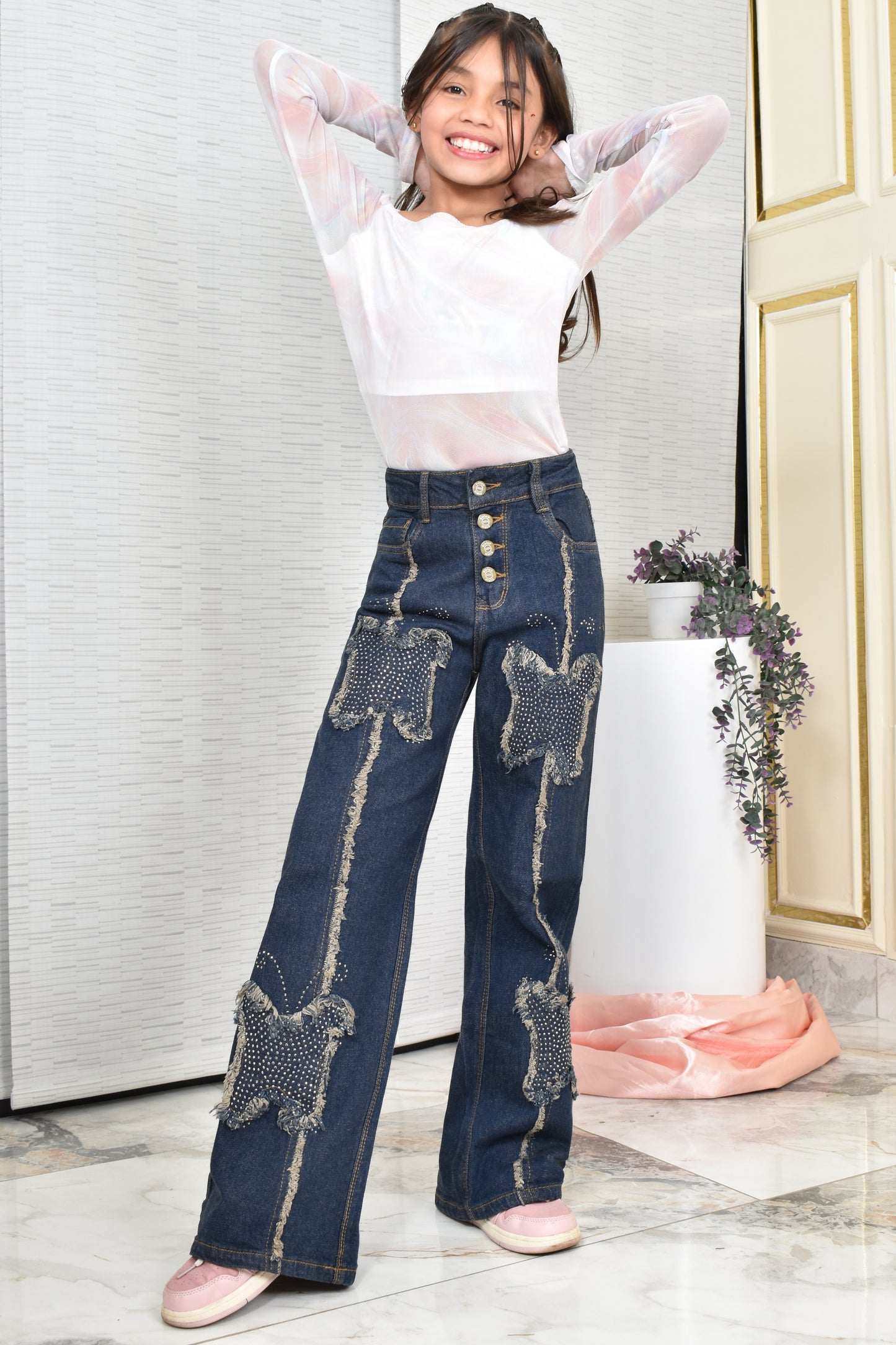 JEANS NIÑA BOTA RECTA REF. BK-254028