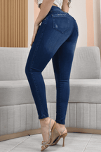 JEANS SKINNY CONTROL ABDOMEN LEVANTA COLA  REF. B-40726