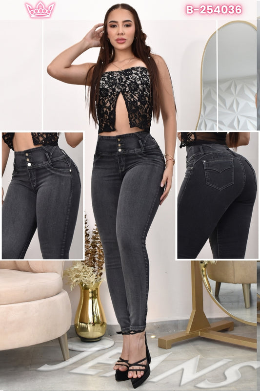 JEANS SKINNY CONTROL ABDOMEN LEVANTA COLA  REF. B-254036