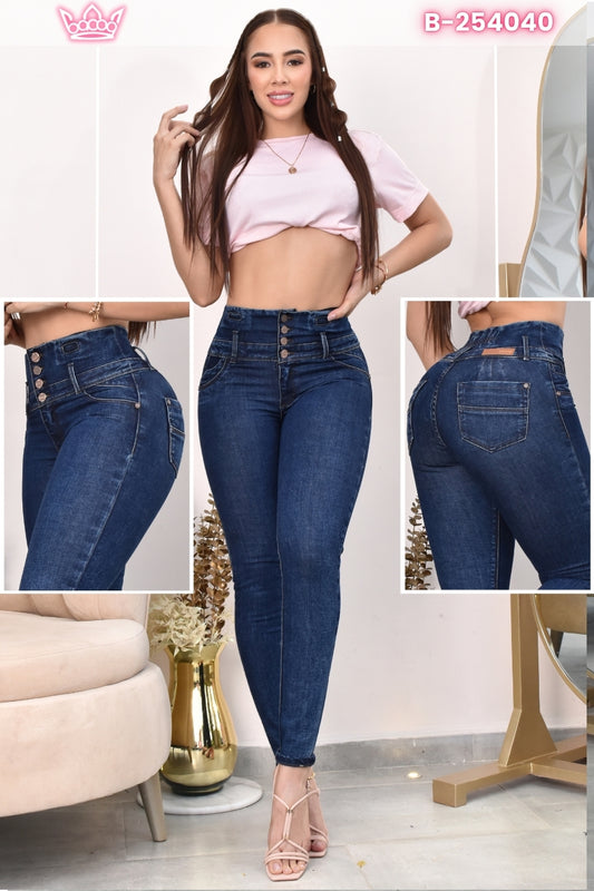 JEANS SKINNY CONTROL ABDOMEN LEVANTA COLA  REF. B-254040